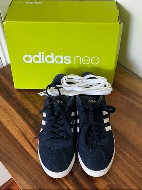 adidas neo Navy Blue and White Women's Sneakers